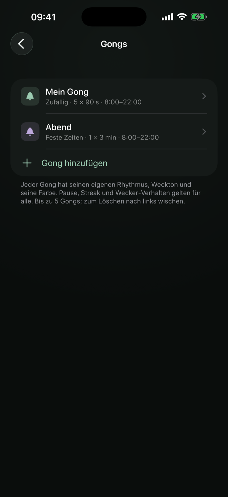 Gong-Profile mit eigenem Rhythmus und Klang